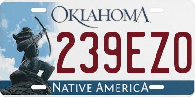 OK license plate 239EZO