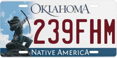 OK license plate 239FHM