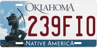 OK license plate 239FIO