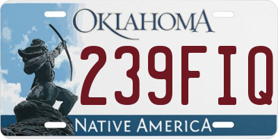 OK license plate 239FIQ