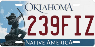 OK license plate 239FIZ