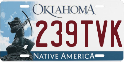 OK license plate 239TVK