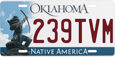 OK license plate 239TVM