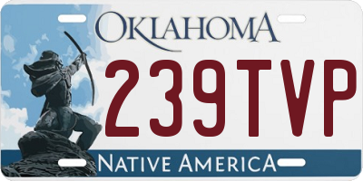 OK license plate 239TVP