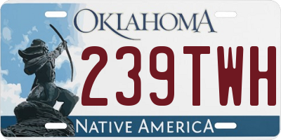 OK license plate 239TWH