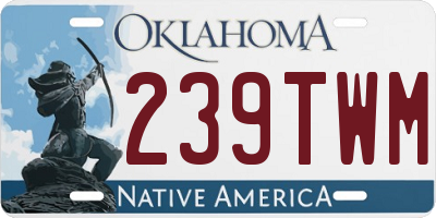 OK license plate 239TWM