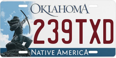 OK license plate 239TXD