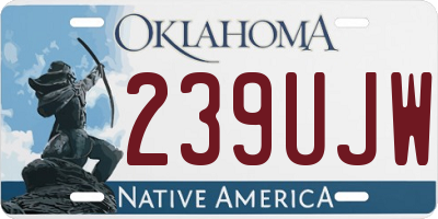 OK license plate 239UJW