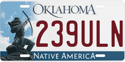 OK license plate 239ULN