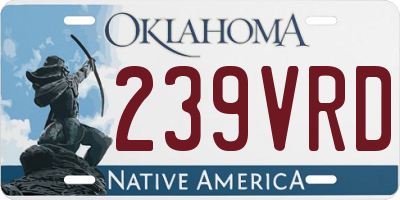 OK license plate 239VRD