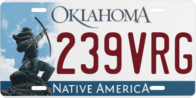 OK license plate 239VRG