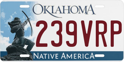 OK license plate 239VRP