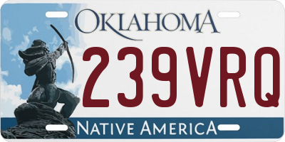 OK license plate 239VRQ