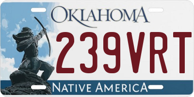 OK license plate 239VRT