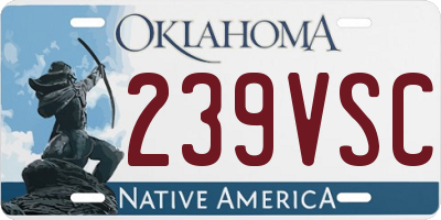 OK license plate 239VSC