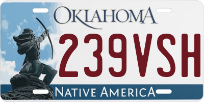 OK license plate 239VSH