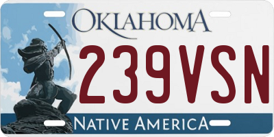 OK license plate 239VSN