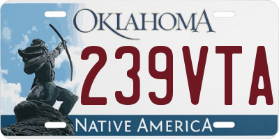 OK license plate 239VTA