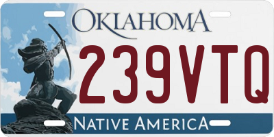 OK license plate 239VTQ