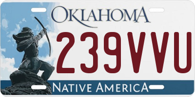 OK license plate 239VVU