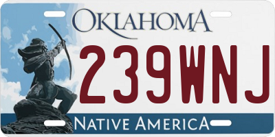 OK license plate 239WNJ