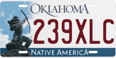 OK license plate 239XLC