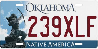OK license plate 239XLF
