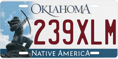 OK license plate 239XLM