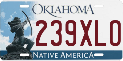 OK license plate 239XLO
