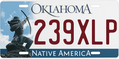 OK license plate 239XLP