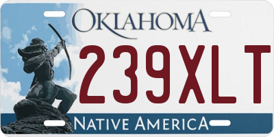 OK license plate 239XLT