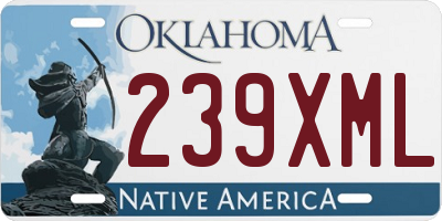 OK license plate 239XML