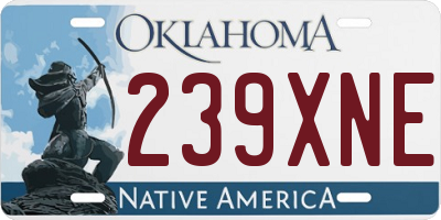 OK license plate 239XNE