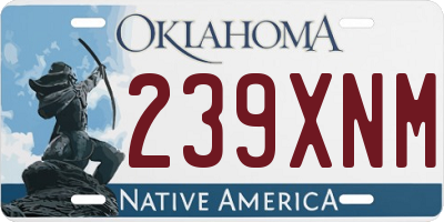 OK license plate 239XNM