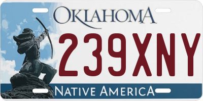 OK license plate 239XNY