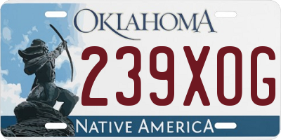 OK license plate 239XOG