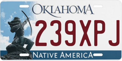 OK license plate 239XPJ