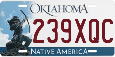 OK license plate 239XQC
