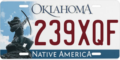 OK license plate 239XQF