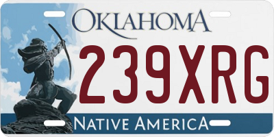 OK license plate 239XRG