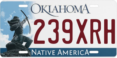 OK license plate 239XRH