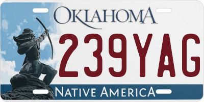 OK license plate 239YAG