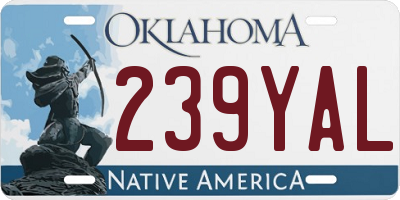 OK license plate 239YAL
