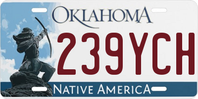 OK license plate 239YCH