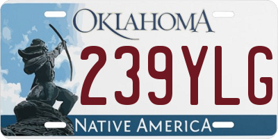 OK license plate 239YLG