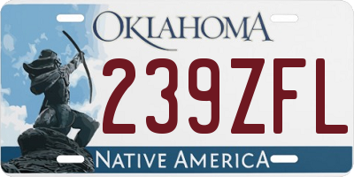OK license plate 239ZFL