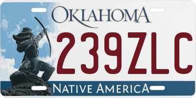 OK license plate 239ZLC