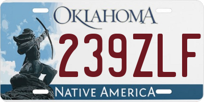 OK license plate 239ZLF