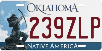 OK license plate 239ZLP