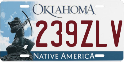 OK license plate 239ZLV